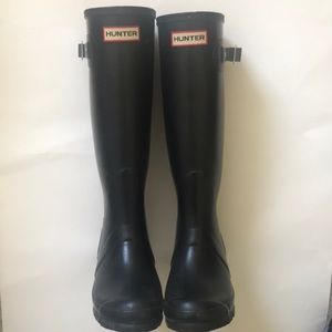 Hunter Original Tall Rain Boots Black Size 6 or 37